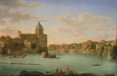 Roma, una vista di San Giovanni dei Fiorentini da Hendrik Frans van Lint